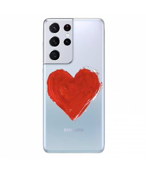 Husa Samsung Galaxy S21 Ultra, Silicon Premium, BIG HEART